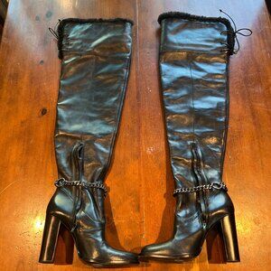 NWT Dundas x Revolve Black Leather Boots 8.5